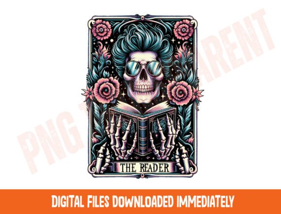 Download The Reader Tarot Card PNG, Skull Tarot - Card Collection