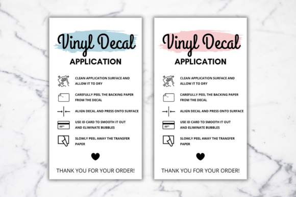 Download Vinyl Decal Instructions Care Card - Card Collection