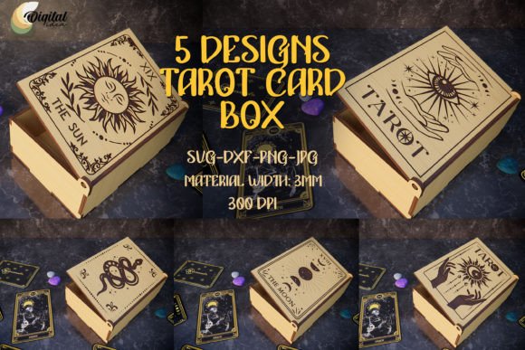 Download SVG Tarot Card Box Laser Cut Bundle - Card Collection