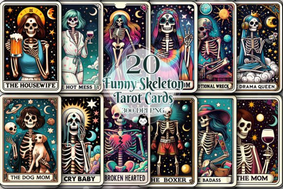 Download Funny Skeleton Tarot Card Sublimation - Card Collection