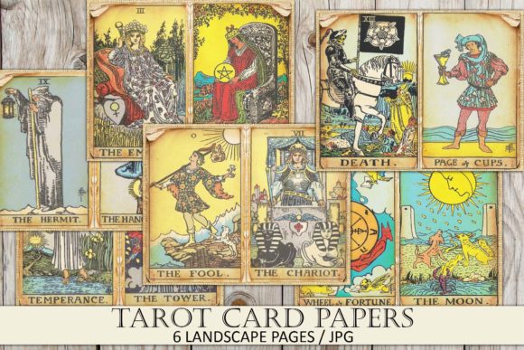 Download Antique Tarot Card Junk Journal Papers - Card Collection