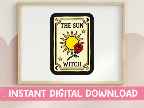 Download The Sun Witch Tarot Card SVG - Card Collection